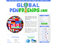 Tablet Screenshot of globalpenfriends.com